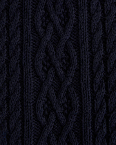 Oversized Cable Crew Sweater