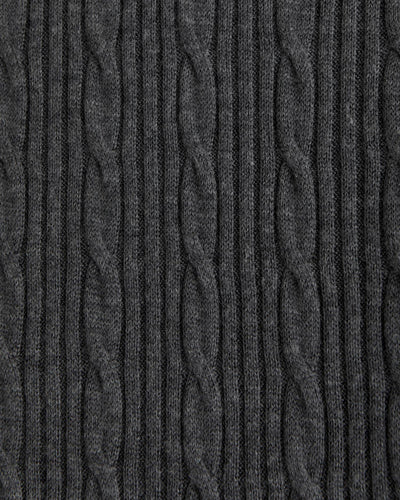 Merino Wool-Blend Cable Crew Sweater