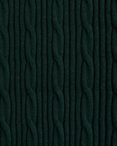 Merino Wool-Blend Cable Crew Sweater