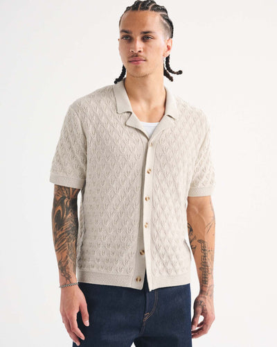 100% Cotton Button-Through Sweater Polo