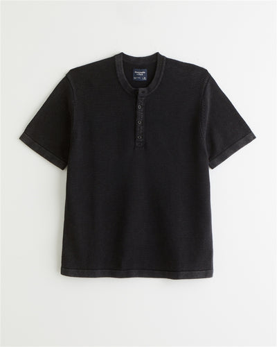 100% Cotton Knit Henley Tee