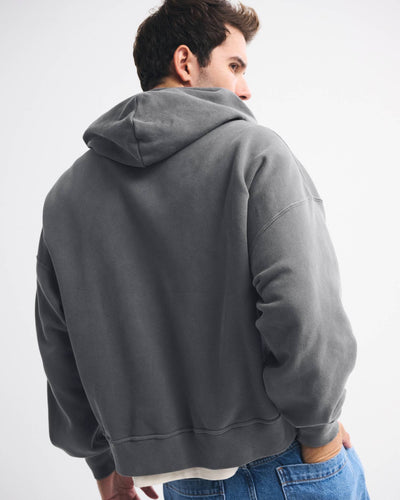 Essential Cropped Full-Zip Hoodie