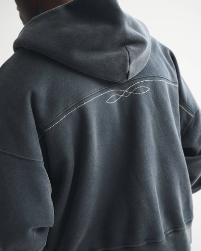 Essential Cropped Full-Zip Hoodie