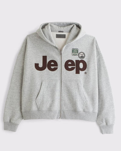 Jeep Cropped Full-Zip Hoodie