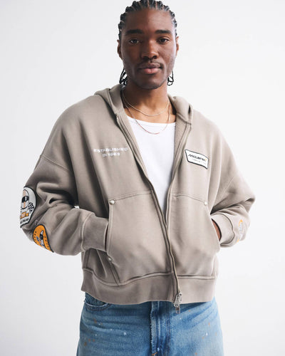 Mclaren Cropped Full-Zip Hoodie