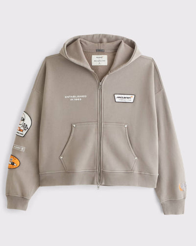 Mclaren Cropped Full-Zip Hoodie