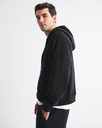 Essential Cropped Full-Zip Hoodie