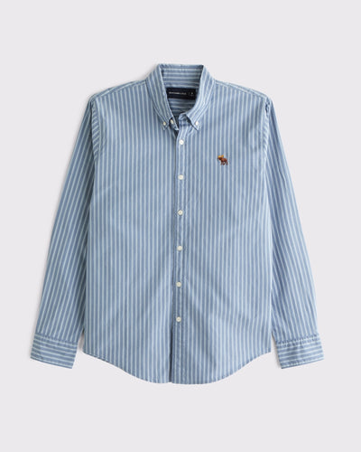Signature Icon Poplin Button-Up Shirt