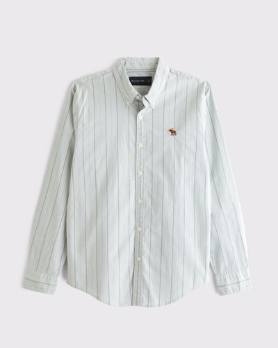 Signature Icon Poplin Button-Up Shirt