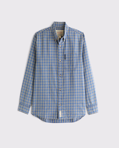 Plaid Button-Up Shirt