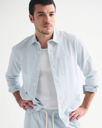 Seersucker Button-Up Shirt