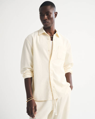 Seersucker Button-Up Shirt