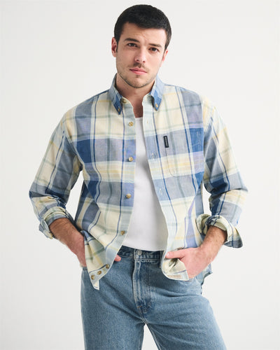 Plaid Button-Up Shirt