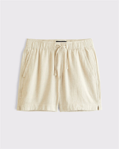 Cotton-Linen Blend Pull-On Short