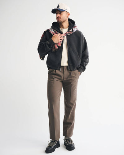 Pleated Relaxed Straight Trouser