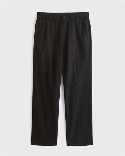 Lyocell-Cotton Relaxed Straight Trouser