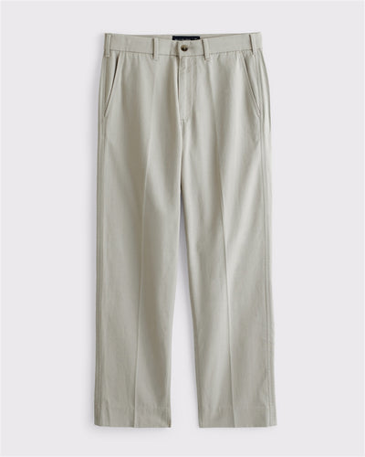 Lyocell-Cotton Relaxed Straight Trouser