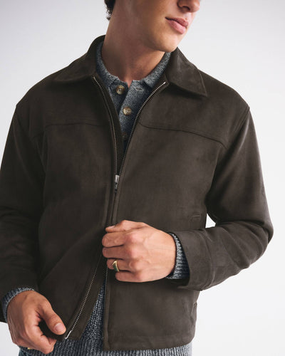 Easy Lightweight Vegan Suede Zip Jacket