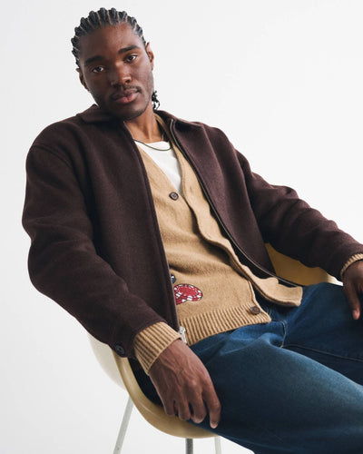 Wool-Blend Zip Jacket