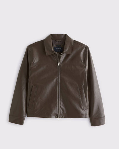 Vegan Leather Zip Jacket