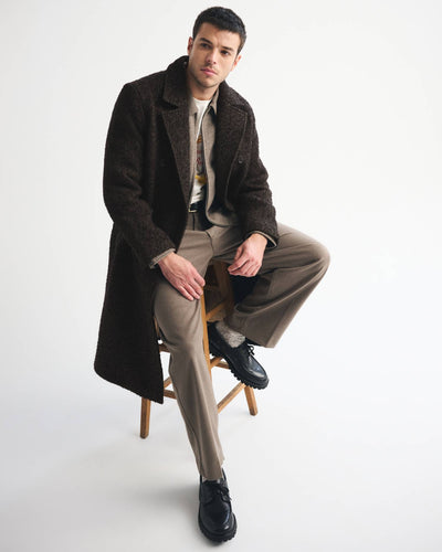 Wool-Blend Double-Breasted Coat