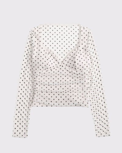 A&F Zoe Bra-Free Long-Sleeve Mesh Top