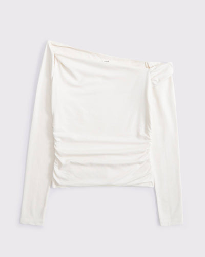 Long-Sleeve Asymmetrical Twist Top