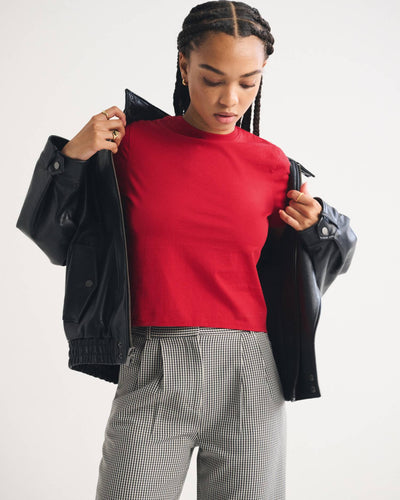 Essential Polished Body-Skimming Tee