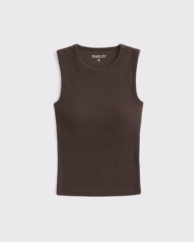 Bra-Free Rib High-Neck Tank