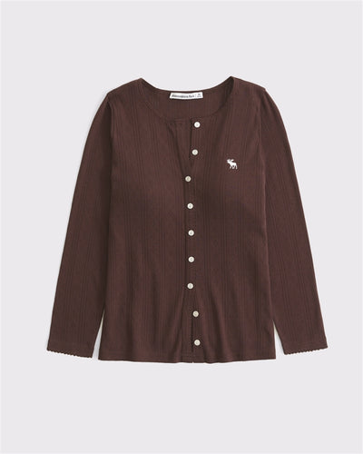 Bra-Free Pointelle Cardigan Tank Set