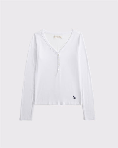 Long-Sleeve Ribbed Icon Henley