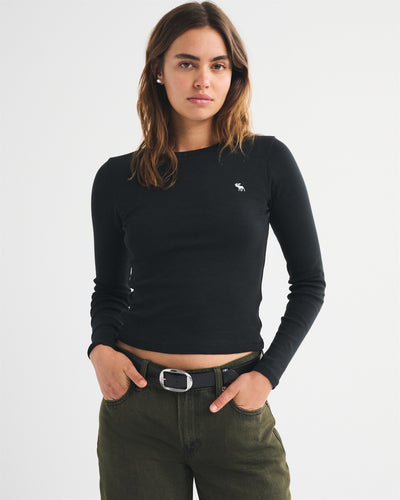 Long-Sleeve Icon Tuckable Jersey Baby Tee