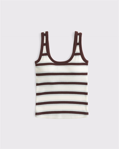 Bra-Free Rib Scoopneck Tank