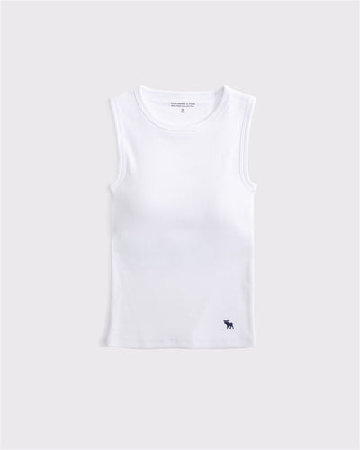 Bra-Free Rib High-Neck Icon Tank