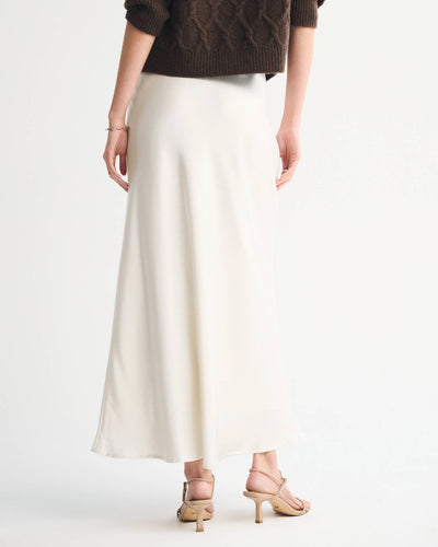 High Rise Satin Maxi Skirt