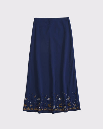 Embroidered Maxi Skirt