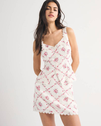 The A&F Scarlett Linen-Blend Mini Skort