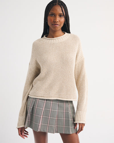 Pleated Tailored Mini Skort