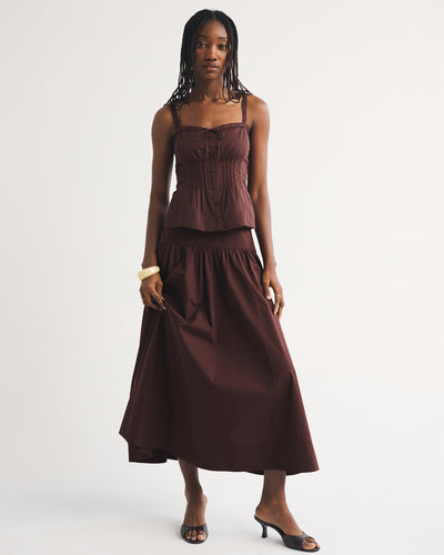 High Rise Maxi Skirt