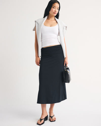 Drop-Waist Maxi Skirt