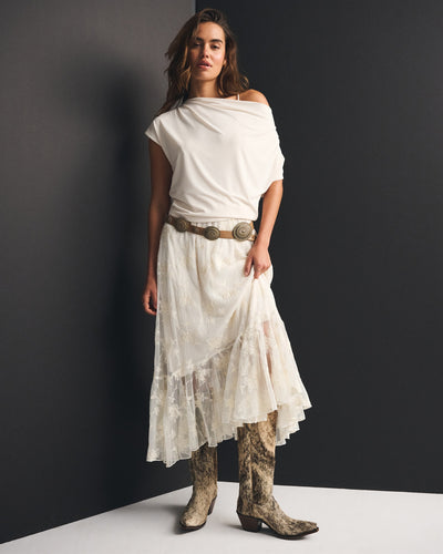 Embroidered Maxi Skirt