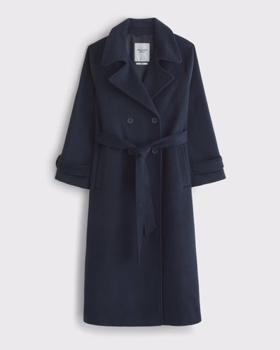 A&F Carrie Wool-Blend Trench Coat