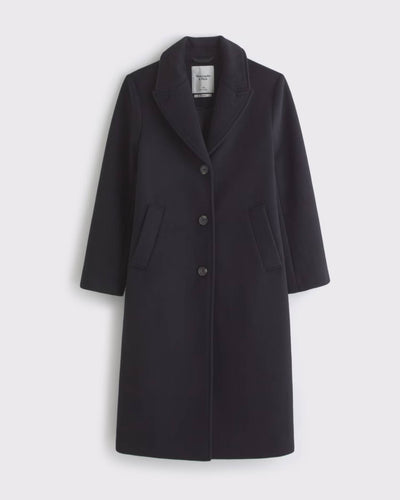 Wool-Blend Tailored Topcoat