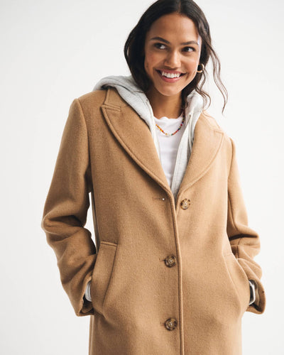 Wool-Blend Tailored Topcoat
