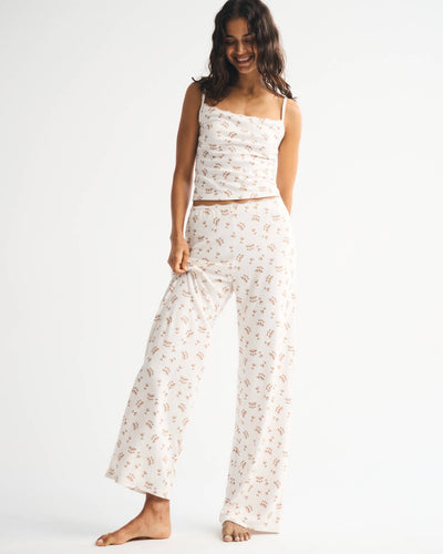 Pointelle Wide Leg Sleep Pant