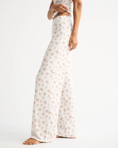 Pointelle Wide Leg Sleep Pant