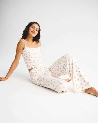 Pointelle Wide Leg Sleep Pant