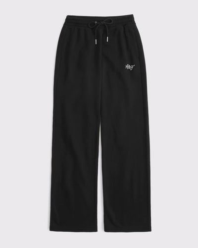 High Rise Relaxed Straight Logo Sweatpant