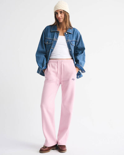 High Rise Relaxed Straight Logo Sweatpant
