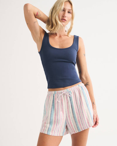Linen-Blend Pull-On Short